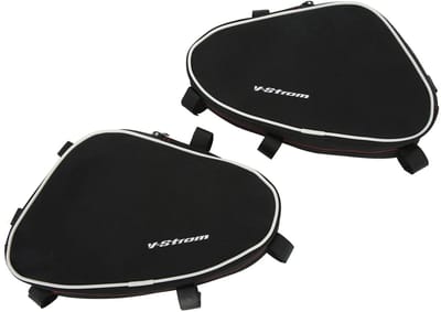 Dailygoods- Crash Bars - 2-delig Waterdicht Montagepakket - Opbergtas voor Gereedschap - Eenvoudige Installatie - Perfecte Montage voor V-Strom DL650 DL1000 - Handige Opslag - Motorfietstas