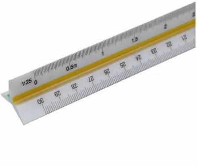 TOVBMUP Kunststof schaal - Driehoeksliniaal - Schaal - Driehoeksliniaal 30 cm - Metrische schaal - 1:100、 1:200 、1:250 、1:300、 1:400 、1:500