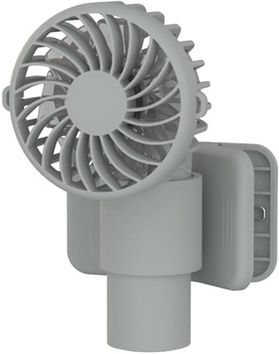 Handventilator - Mini Ventilator - Draagbare Ventilator - 3 Standen - Borstelloze Motor - 7 Bladen - 1-3 Uur Gebruiksduur - Donkergrijs