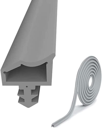 Deurafdichting - Tochtband - Tochtwerend maken - Gladde coating - 10 meter - Grijs