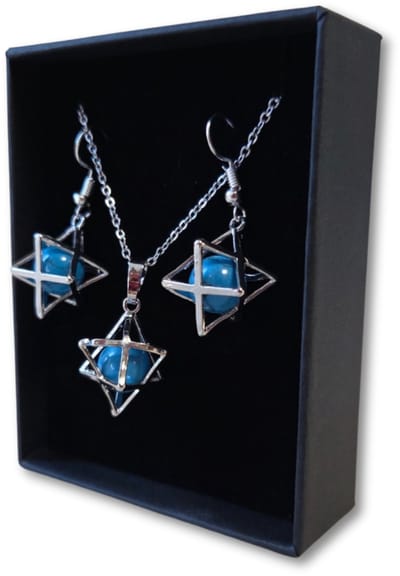 Merkabah sieraden set Howliet blauw (gekleurd)