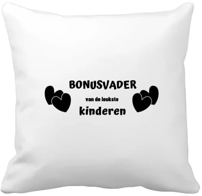 Akyol - bonusvader van de leukste kinderen Kussen hoes - Vader - de leukste bonusvader - vader cadeautjes - vaderdag - verjaardag - geschenk - kado - 40 bij 40 cm