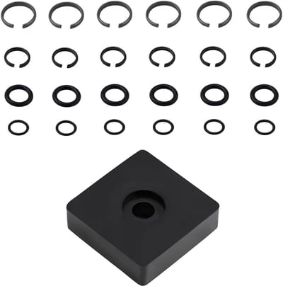 Slagmoersleutel Borgringen - O-ringen Clips - Gereedschap Reparatie - 12 Delige Set - 3/8 & 1/2 Inch - Zwart