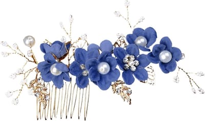 Haaraccessoires voor Bruidsmeisjes - Haarcombs, Haarstukken en Bloemclips voor Vrouwen en Meisjes in Koninklijk Blauw