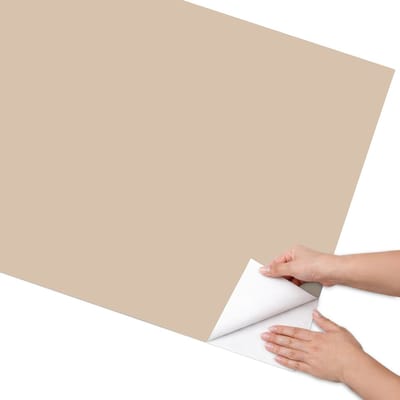 Coloray Meubel Wrap Folie - Beige Meubelfolie - 75x150 cm - Meubelfolie Zelfklevend Beige-oranje - Wrapfolie Keuken - Minimalist Meubelfolie - Decoratiefolie - Tafeldecoratie - Achtergronden en patronen