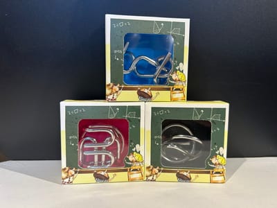 Metalen puzzels/breingames - set 3 (set van 3 st.)