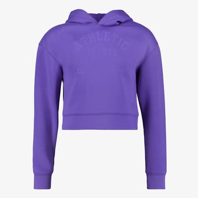 Osaga cropped meisjes sport hoodie paars - Maat 116