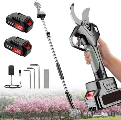 Elektrische Snoeischaar - Accu Snoeischaar Tuinschaar - Moeiteloos Snoeien - Knipt Tot 45mm - Met 2 Accu's - Zwart