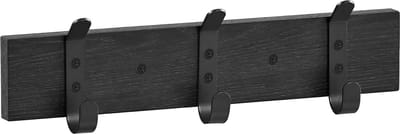 ACAZA Kapstok - Wandkapstok - Kapstok Hangend - 6 Haken - 33 cm - Zwart