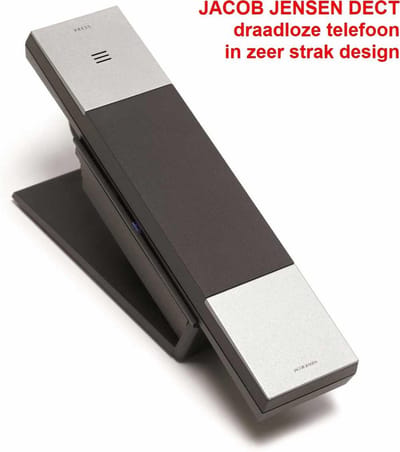 JACOB JENSEN HT20D DECT draadloze telefoon - strak design - zwart met zilver