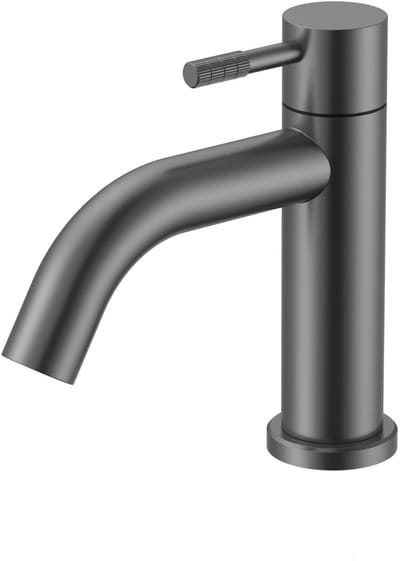 ALONI Stria koudwaterkraan – ribbelhendel – gunmetal (PVD)