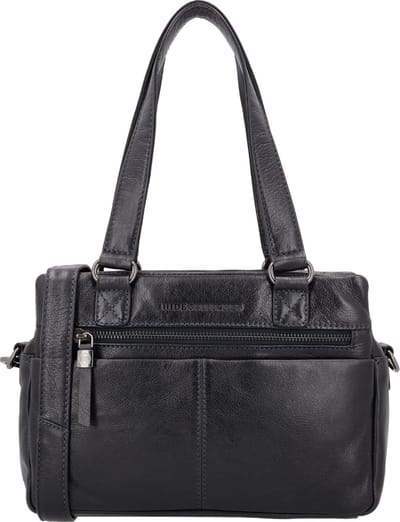 Hide & Stitches Porto Handtas Schoudertas - Leren Dames Tas - Donker navy