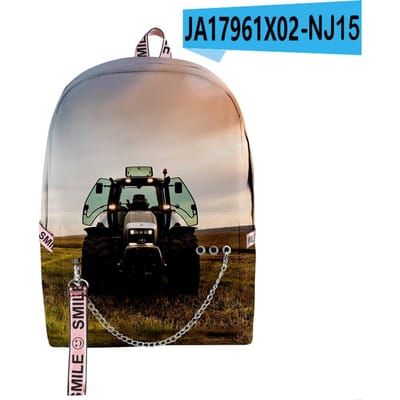 Klassiek Cool Spel Tractor Patroon Student Schooltassen Unisex 3D Print Oxford Waterdichte Notitieboek multifunctionele Reizen Rugzakken