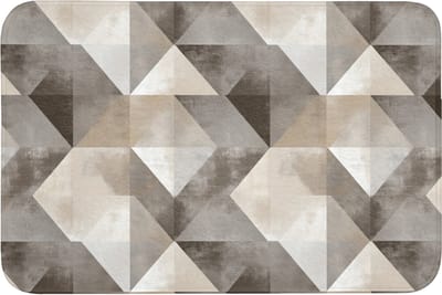 Badmat 90x60 cm - Antislip - Geometrisch - Motief - Aardetinten - Badmatten voor badkamer - Badkamermat - Douchemat - Badkamer mat