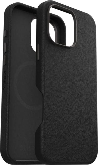 OtterBox Geschikt voor Apple iPhone 16 Pro Max - Symmetry Cactus Leer - Back Cover Hoesje - Zwart