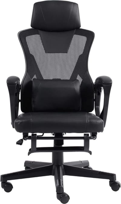 ApexArte® Ergonomische Bureaustoel - Bureaustoelen voor Volwassenen en Kinderen - Gaming Stoel - Chair Kantelbaar - Zwart
