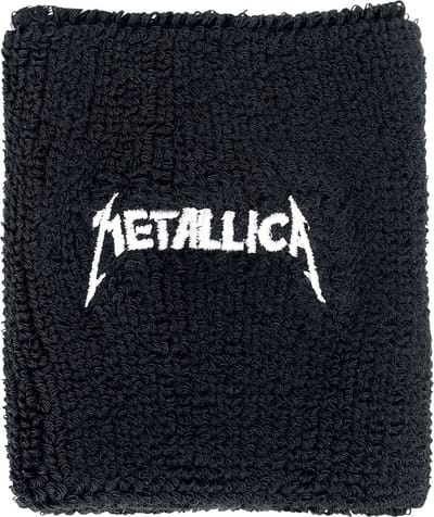 Metallica Logo - Wristband Zweetbandje zwart Katoen -