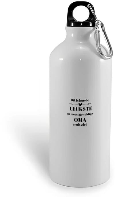 Hacebo® - dit is hoe de leukste en meest geweldige oma eruit ziet waterfles - Oma - meest leukste oma - verjaardag - cadeautje voor oma - oma artikelen - kado - geschenk - water fles - 400ML