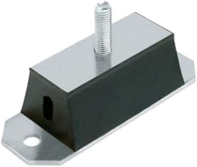Rechthoekige Rubberen Steunblok M12 voor Trillingisoleeering 60x265 mm