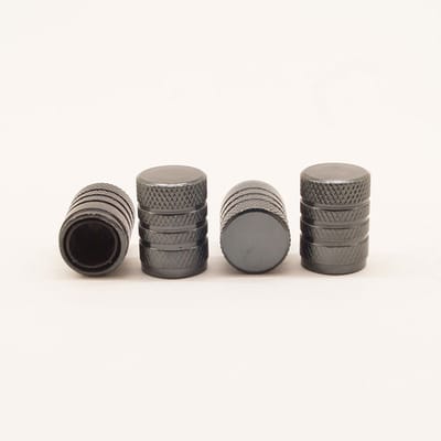 Schrader (auto) ventiel - Grijs aluminium - kunststof kern - grip