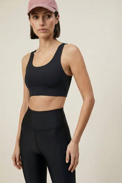 Active Cropped Bra Deep Black - maat XS