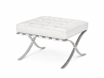 Malmo - Barcelona Chair Voetenbank - Hocker - Wit