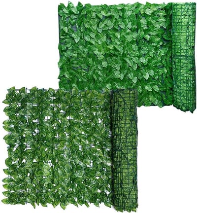 Decoratief Tuinscherm van Plastic met Watermeloenblad Motief - Privacy Scherm voor Balkon en Tuin 0.5m x 1m/3m