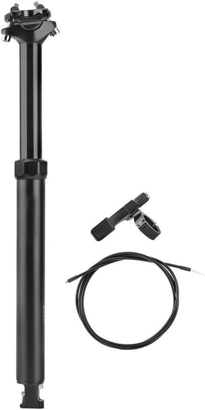 Fiets Zadelpen - Verstelbare Zadelbuis - Comfortabel Fietsen - Interne Kabel Routing - 30.9mm Diameter - Zwart