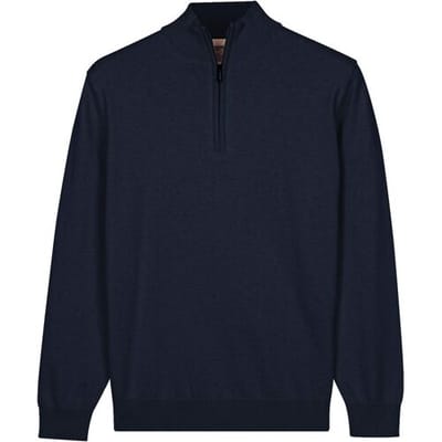 Baileys – Heren Trui – Half Zip Pullover – Pima Katoen - Dark Blue – 618400-69