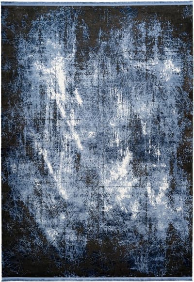 Laagpolig Vloerkleed | Tapijt | Elysee | Verweerd | Blauw | 80x150 cm