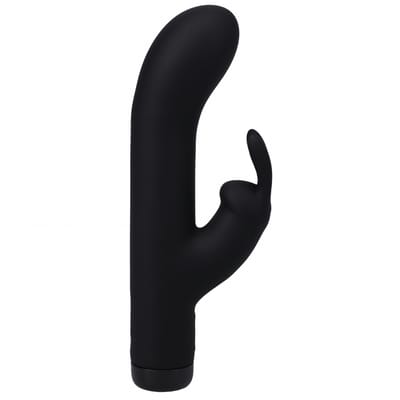 Doc Johnson - Silicone Rabbit Vibrator - Zwart