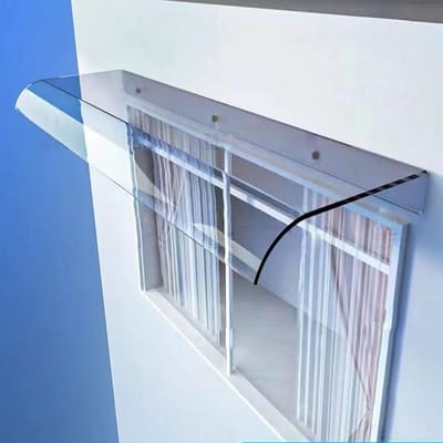 Raamluifel - Regenscherm voordeur - Buiten beschermen - 3.5mm dik polycarbonaat - 50x210cm - Doorzaam