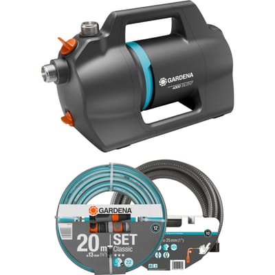 Gardena Besproeiingspomp 4300 Silent – 4300 liter/uur - 4,3 Bar met aanzuig- en tuinslang