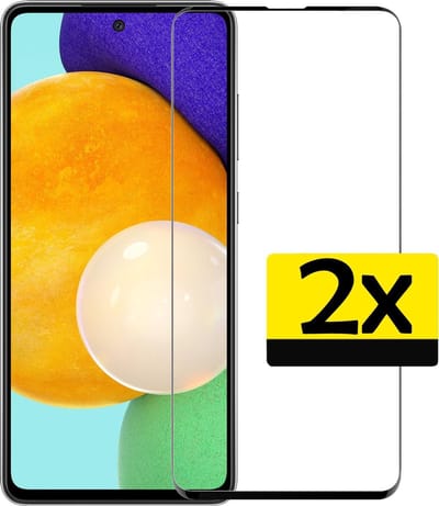 Screenprotector - Geschikt voor Samsung Galaxy A52 - 2 Stuks - Full Cover - Beschermglas - Gehard Glas - Tempered Glass - Screen Protector