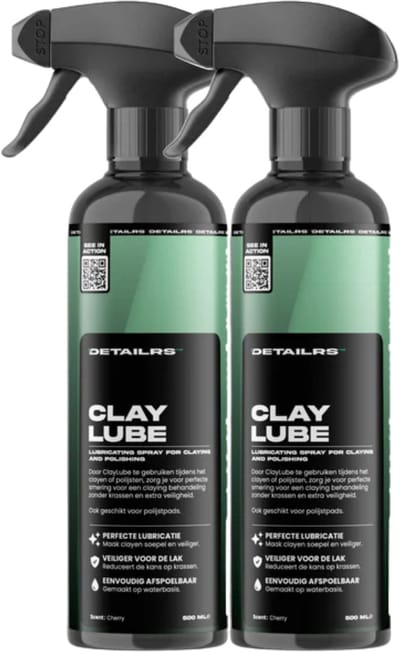 Detailrs Claylube Duo Pack - Klei Voor Autolak - Auto Klei - Clay Lubricant - Autolak Reinigen - Autoreiniger - 1L