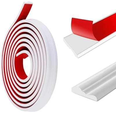40 mm x 5 m Zelfklevende Decoratieve Plafondlijst - Flexibele Wandafwerking voor Slaapkamer, Woonkamer en Keuken