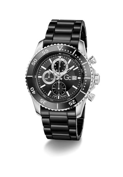 Gc Gc Speedracer Chrono Ceramic Quartz Chronograafhorloge Zwart Kast Gemaakt Van 100% Roestvrij Staal En Een Armband Van 100% Keramiek 44 Z51004G2MF, Z51005G9MF