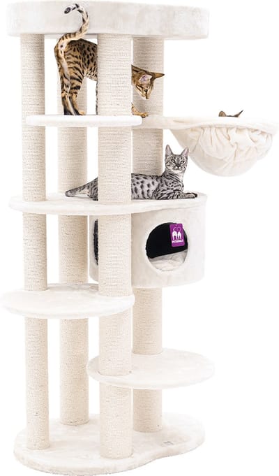 Petrebels Isabella 170 Design Krabpaal - Creme - Premium kwaliteit - XXL krabpaal voor grote katten