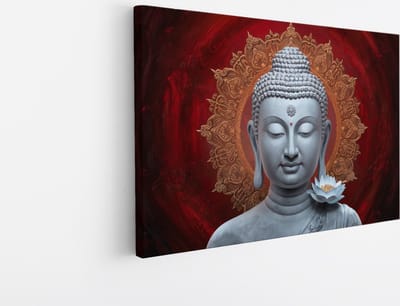 Saammp Canvas Schilderij - Boeddha - Religie - 45x30 - Foto op canvas - Wanddecoratie - Muurdecoratie Woonkamer - Canvas schilderijen