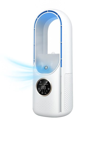 Vertylo® Mini airco – 4-in-1 Koeler met Bevochtiger, Ventilator & Nachtlampje - Incl. NL Handleiding – Koelventilator – 3 windsnelheden – Voor Thuis en Kantoor - Kabel meegeleverd