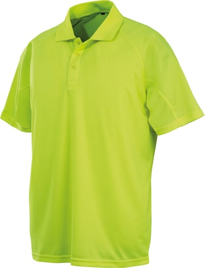 Spiro Unisex Volwassenen Impact Performance Aircool Polo Shirt (Flo Geel)