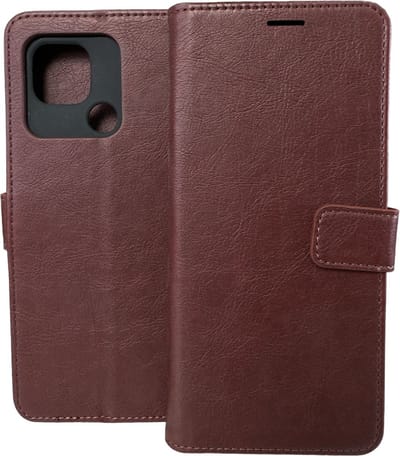 Portemonnee Book Case Hoesje Geschikt voor: Xiaomi Redmi 10C - Bruin