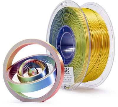ZIRO Silk PLA Filament 1.75mm – 1KG – Aurora – Magische Glanzende Noorderlicht Overloop – 3D Printer Filament