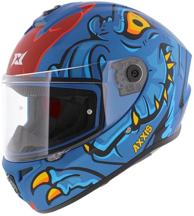 Axxis Draken S helm Dinotoon mat blauw