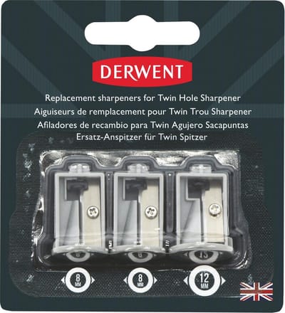 Reserve messen voor Derwent batterij puntenslijper - 3 stuks