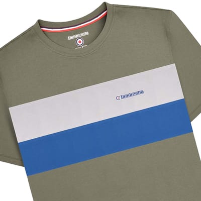 Lambretta Heren T-shirt met korte mouwen (Kaki Groen)