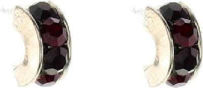 Behave - Oorstekers - Donkerrode kristal look - elegant diner stijl