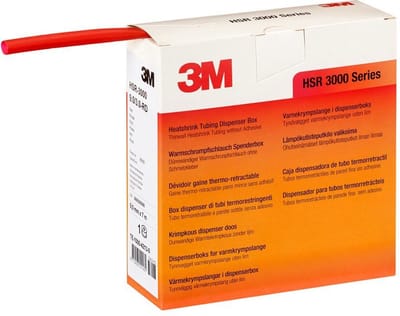 3M™ krimpkous dunwandig Ø6/2mm (3:1) rol 10 meter rood - per 3 stuks (7000099143)