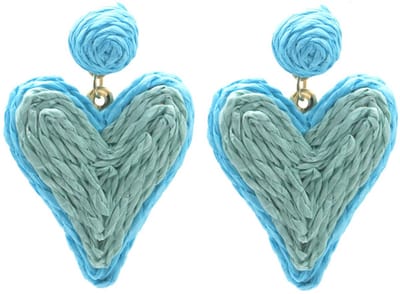 Oorbellen Hart – Kunststof – 6x4cm – Blauw – valentijn – cadeau