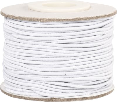 Creativ Company Elastic Thickness 1mm White 25m